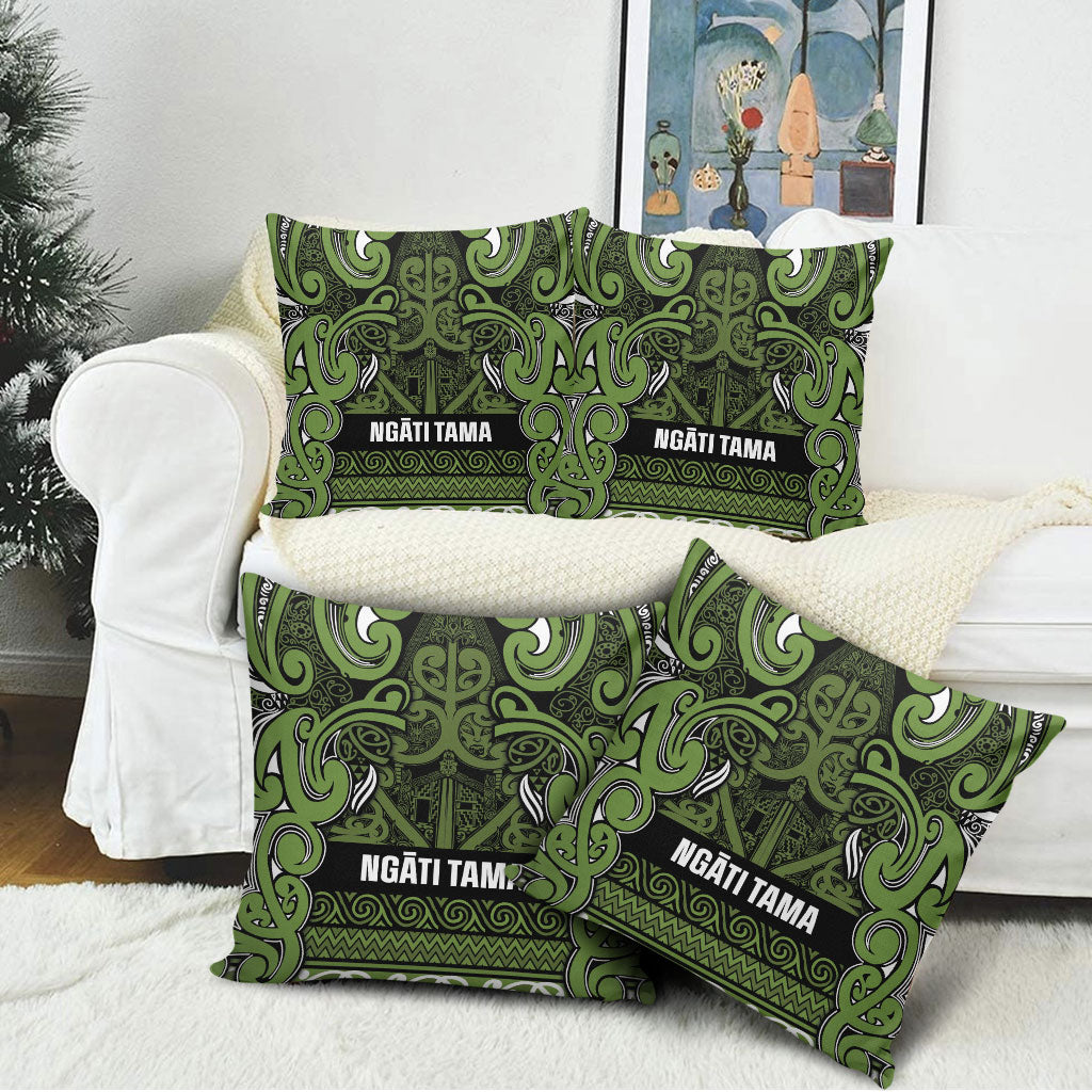 Aotearoa Iwi Ngāti Tama ki Taranaki Trust Pillow Cover Maori Wharenui House Tribal Pattern LT9 - Polynesian Pride