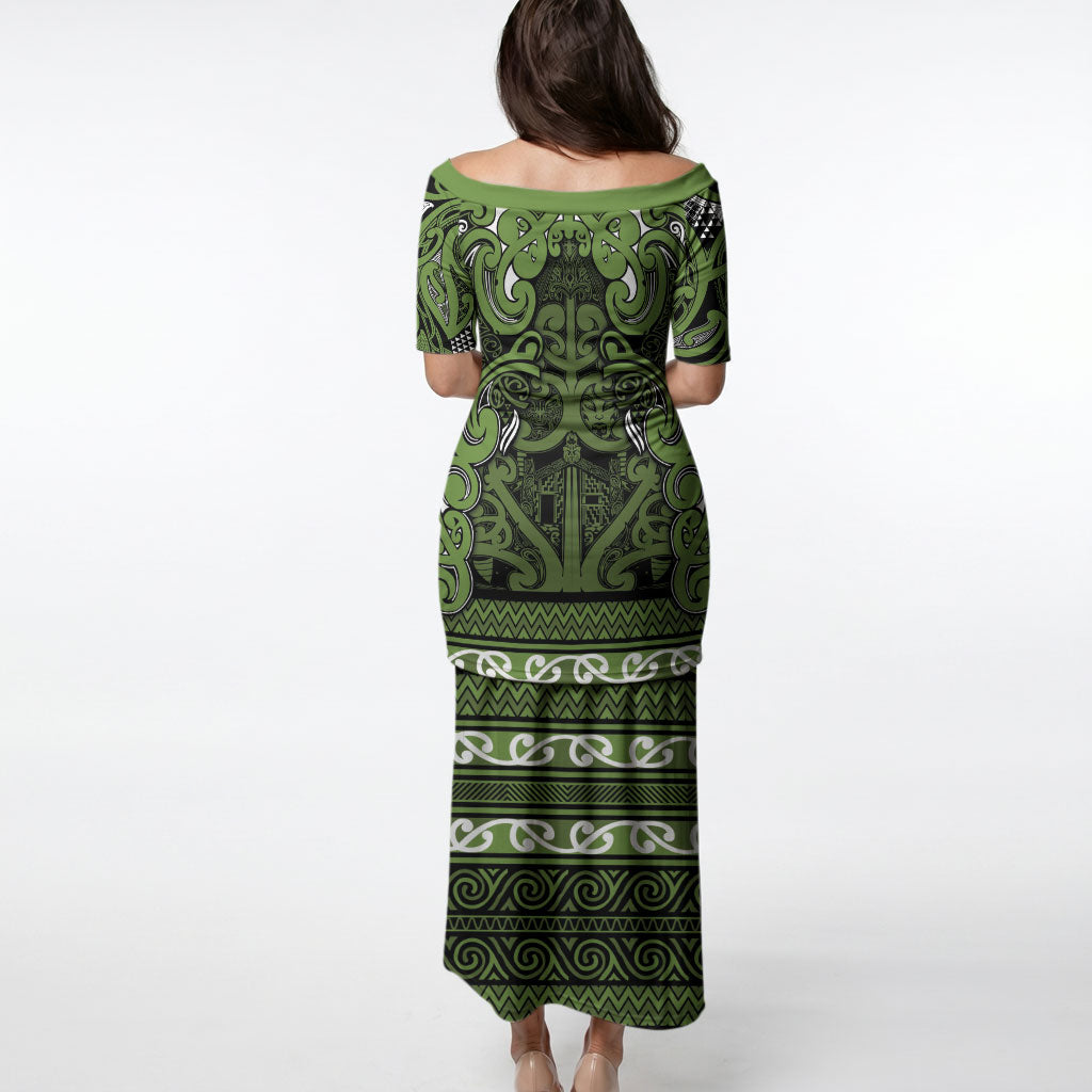 Aotearoa Iwi Ngāti Tama ki Taranaki Trust Puletasi Maori Wharenui House Tribal Pattern LT9 - Polynesian Pride