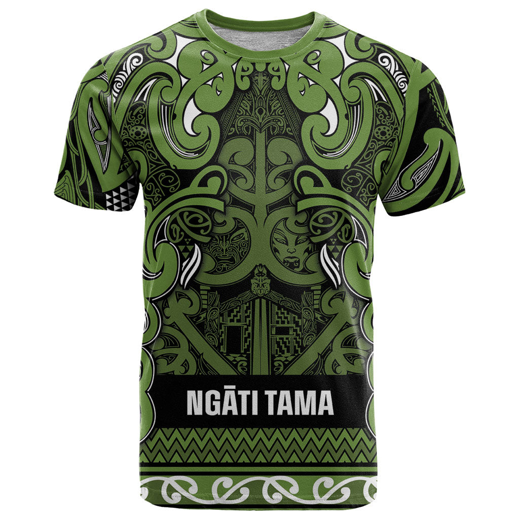 Aotearoa Iwi Ngāti Tama ki Taranaki Trust T Shirt Maori Wharenui House Tribal Pattern LT9 Lime - Polynesian Pride