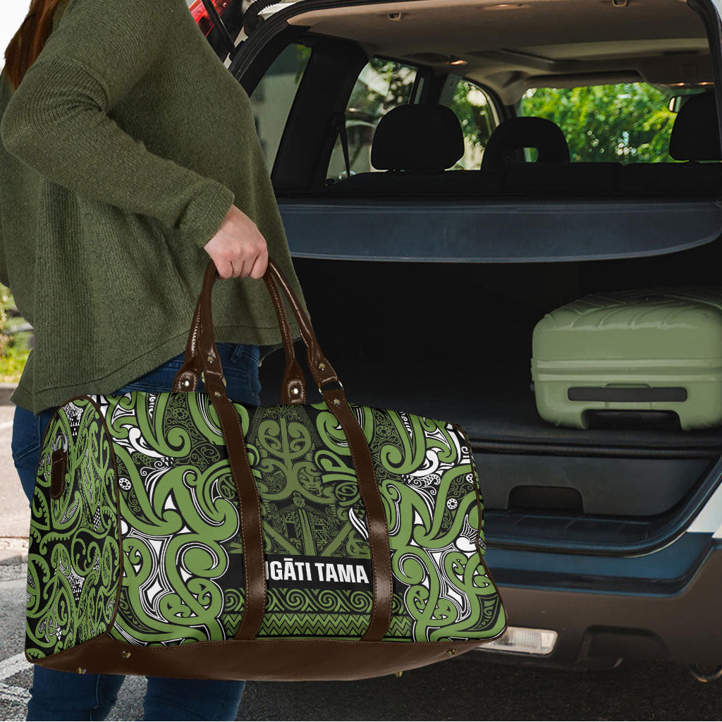 Aotearoa Iwi Ngāti Tama ki Taranaki Trust Travel Bag Maori Wharenui House Tribal Pattern LT9 - Polynesian Pride