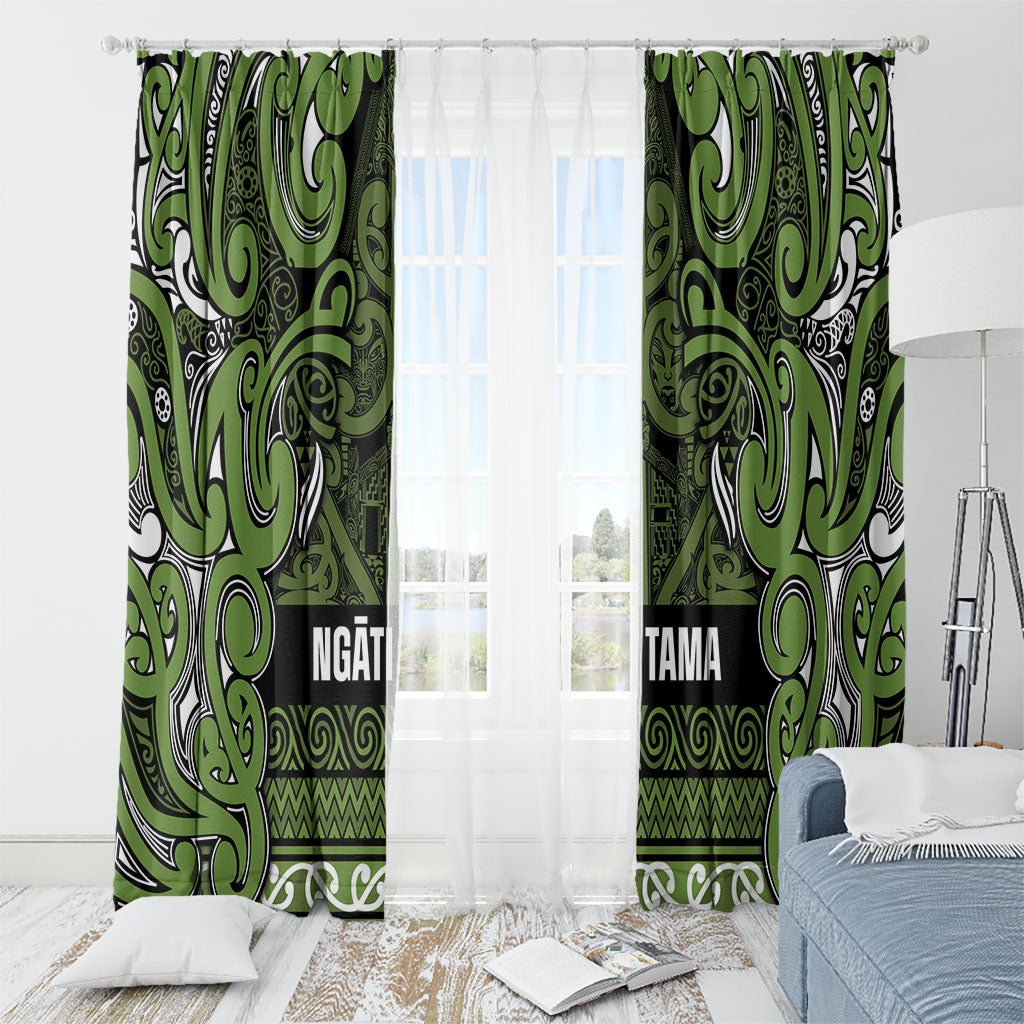Aotearoa Iwi Ngāti Tama ki Taranaki Trust Window Curtain Maori Wharenui House Tribal Pattern LT9 - Polynesian Pride