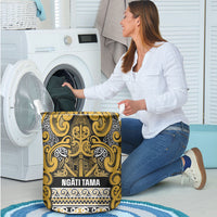 Aotearoa Iwi Ngāti Tama ki Te Waipounamu Trust Laundry Basket Maori Wharenui House Tribal Pattern LT9 - Polynesian Pride