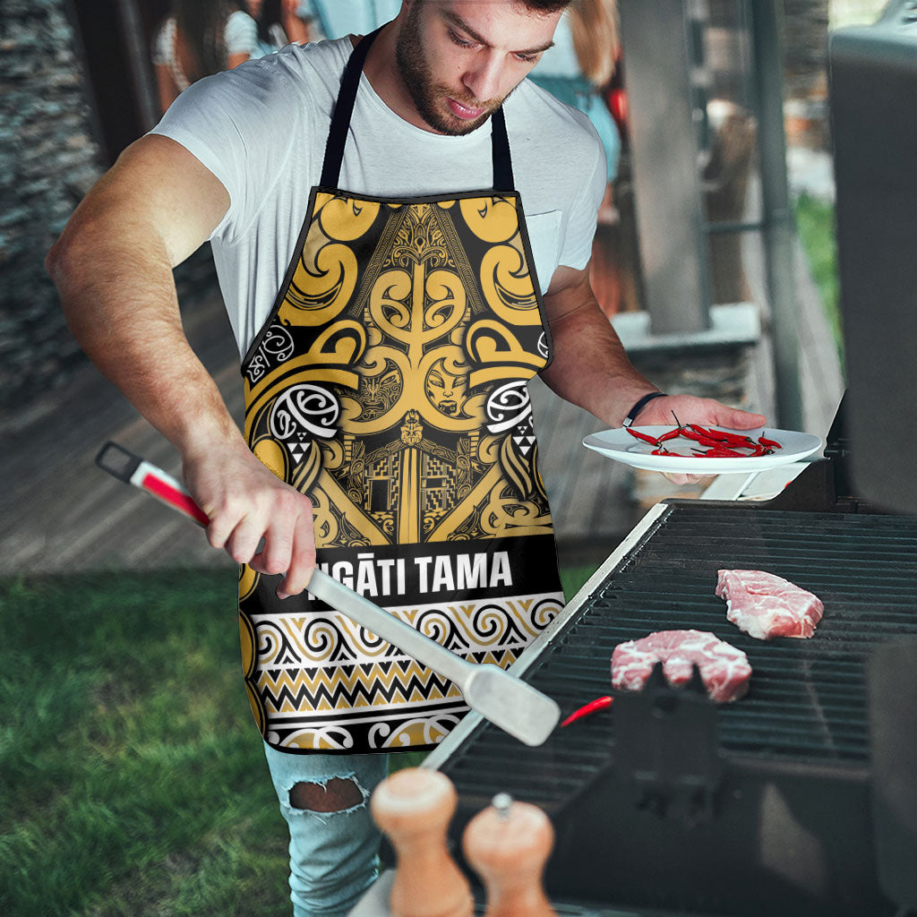 Aotearoa Iwi Ngāti Tama ki Te Waipounamu Trust Apron Maori Wharenui House Tribal Pattern LT9 - Polynesian Pride