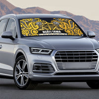 Aotearoa Iwi Ngāti Tama ki Te Waipounamu Trust Auto Sun Shade Maori Wharenui House Tribal Pattern LT9 - Polynesian Pride