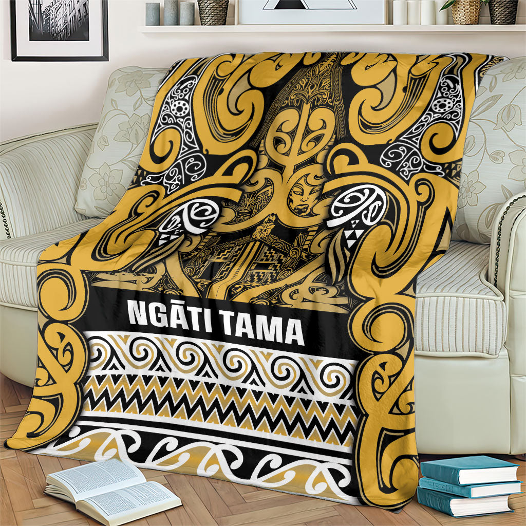 Aotearoa Iwi Ngāti Tama ki Te Waipounamu Trust Blanket Maori Wharenui House Tribal Pattern LT9 - Polynesian Pride