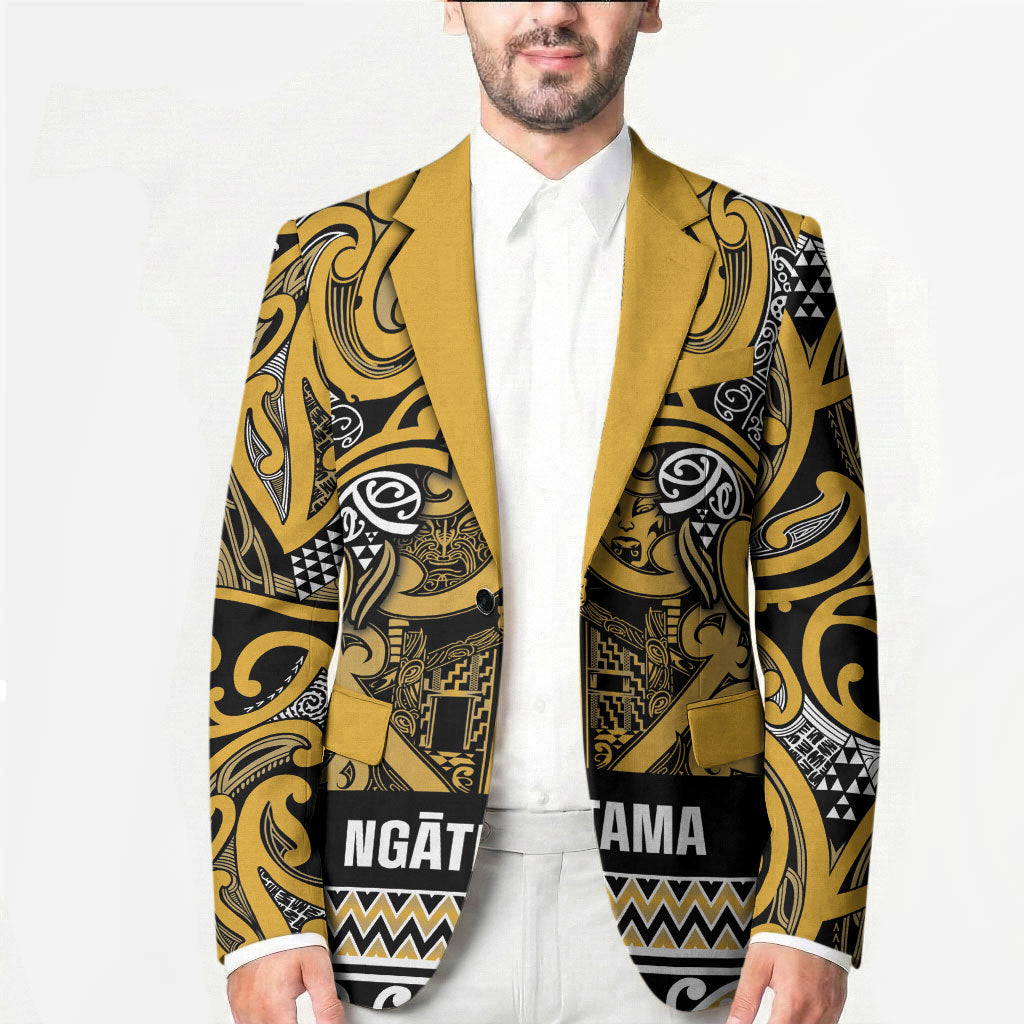 Aotearoa Iwi Ngāti Tama ki Te Waipounamu Trust Blazer Maori Wharenui House Tribal Pattern LT9 - Polynesian Pride