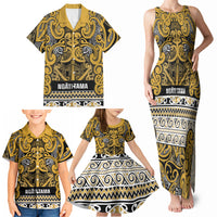 Aotearoa Iwi Ngāti Tama ki Te Waipounamu Trust Family Matching Tank Maxi Dress and Hawaiian Shirt Maori Wharenui House Tribal Pattern LT9 - Polynesian Pride
