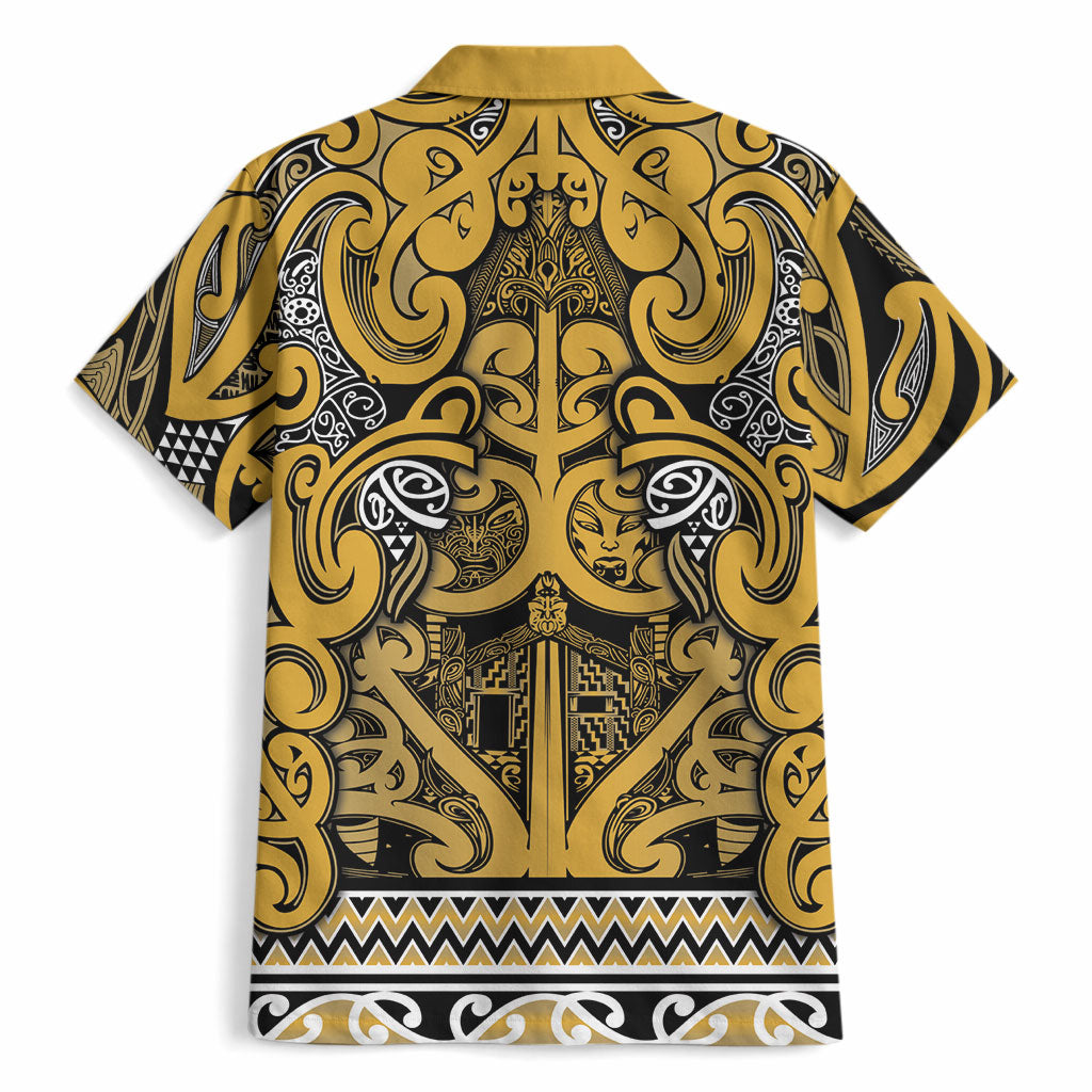 Aotearoa Iwi Ngāti Tama ki Te Waipounamu Trust Hawaiian Shirt Maori Wharenui House Tribal Pattern LT9 - Polynesian Pride