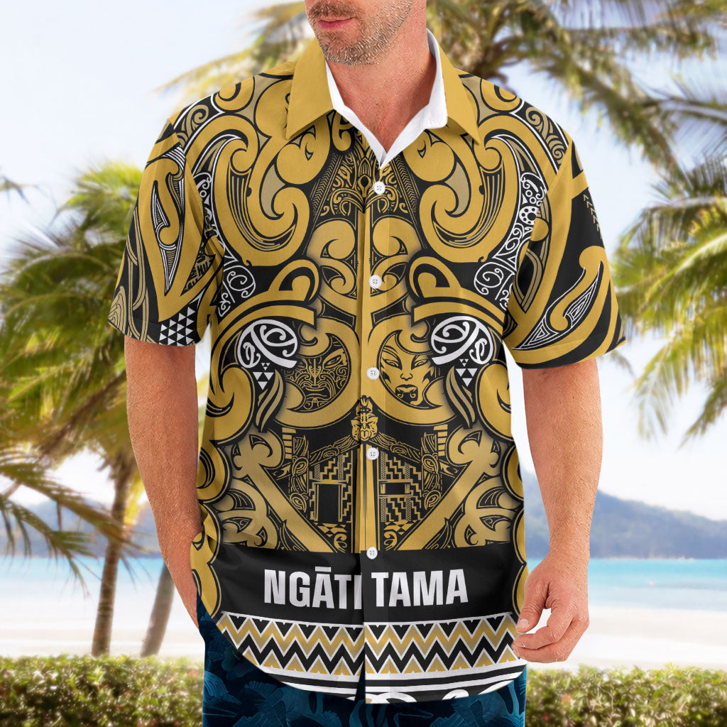 Aotearoa Iwi Ngāti Tama ki Te Waipounamu Trust Hawaiian Shirt Maori Wharenui House Tribal Pattern LT9 - Polynesian Pride