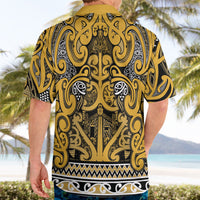 Aotearoa Iwi Ngāti Tama ki Te Waipounamu Trust Hawaiian Shirt Maori Wharenui House Tribal Pattern LT9 - Polynesian Pride