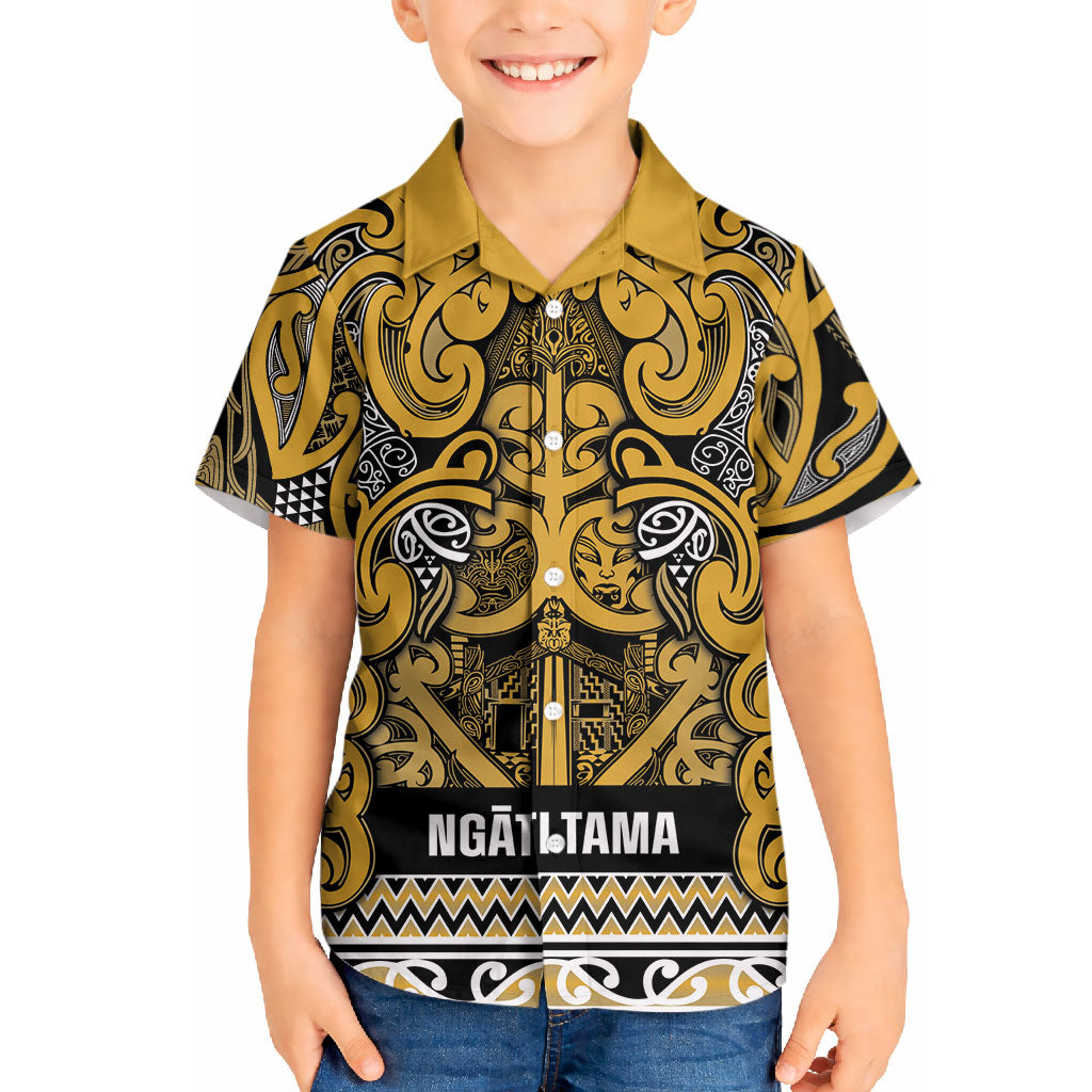 Aotearoa Iwi Ngāti Tama ki Te Waipounamu Trust Hawaiian Shirt Maori Wharenui House Tribal Pattern LT9 - Polynesian Pride