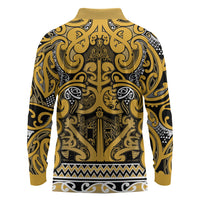 Aotearoa Iwi Ngāti Tama ki Te Waipounamu Trust Long Sleeve Polo Shirt Maori Wharenui House Tribal Pattern LT9 - Polynesian Pride