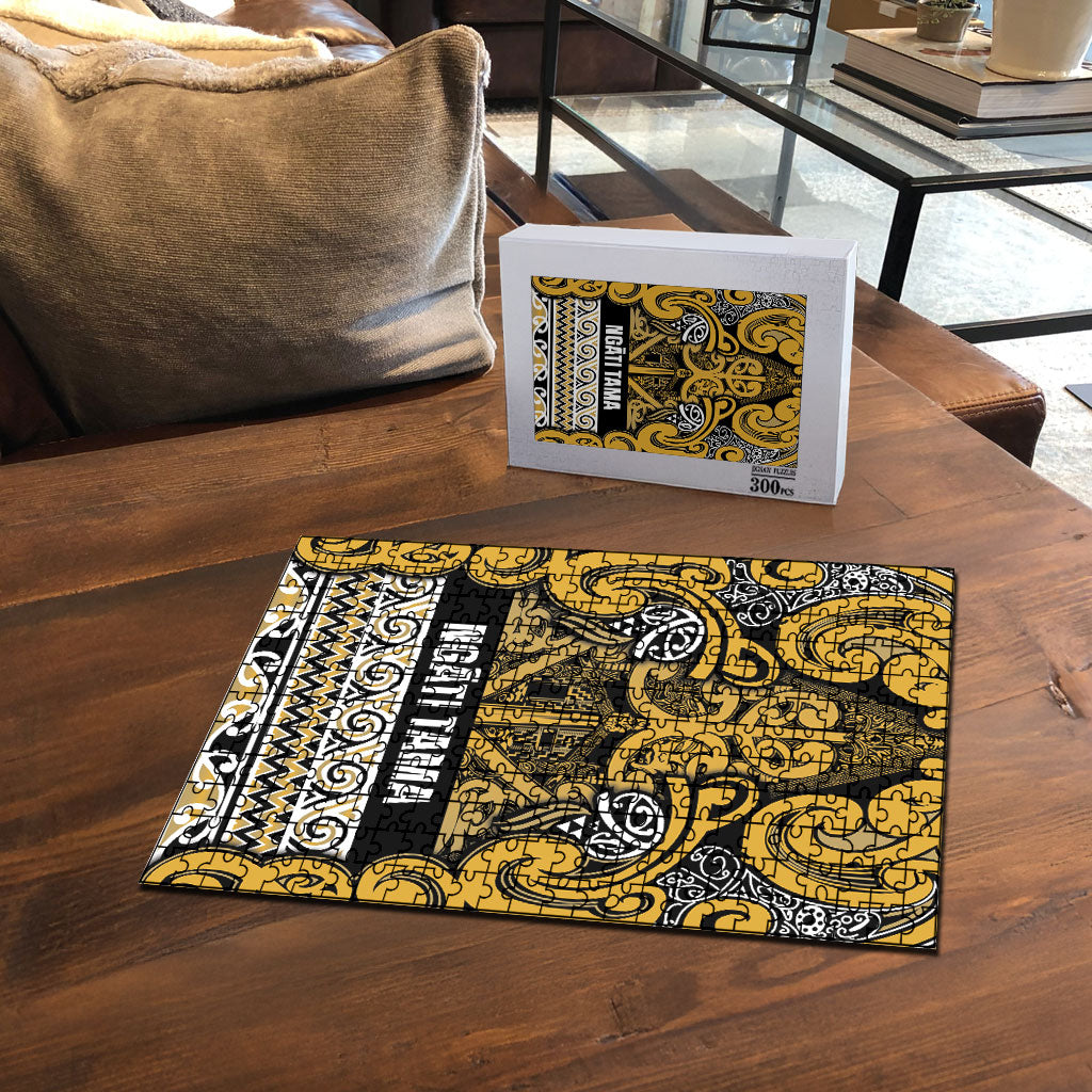Aotearoa Iwi Ngāti Tama ki Te Waipounamu Trust Puzzle Maori Wharenui House Tribal Pattern LT9 - Polynesian Pride