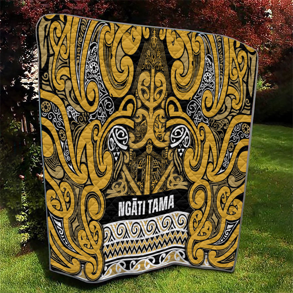 Aotearoa Iwi Ngāti Tama ki Te Waipounamu Trust Quilt Maori Wharenui House Tribal Pattern LT9 - Polynesian Pride