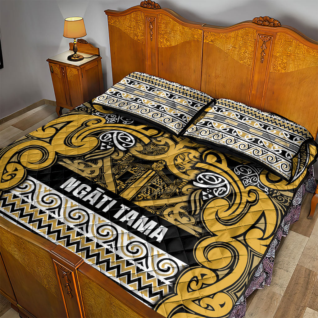 Aotearoa Iwi Ngāti Tama ki Te Waipounamu Trust Quilt Bed Set Maori Wharenui House Tribal Pattern LT9 - Polynesian Pride