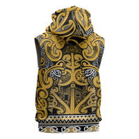 Aotearoa Iwi Ngāti Tama ki Te Waipounamu Trust Sleeveless Hoodie Maori Wharenui House Tribal Pattern LT9 - Polynesian Pride