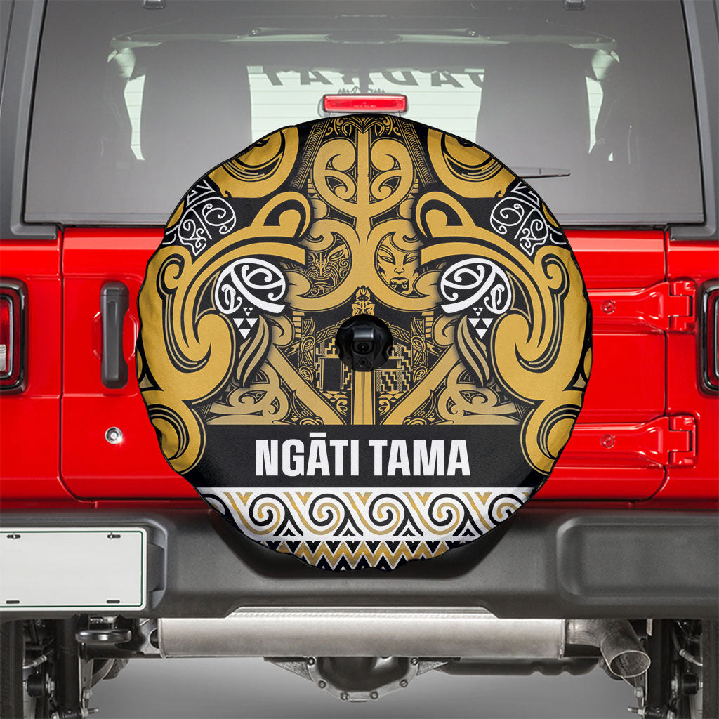Aotearoa Iwi Ngāti Tama ki Te Waipounamu Trust Spare Tire Cover Maori Wharenui House Tribal Pattern LT9 - Polynesian Pride
