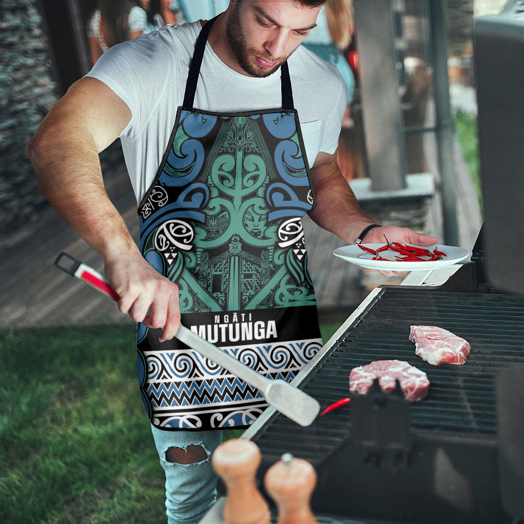 Aotearoa Iwi Ngati Mutunga Apron Maori Wharenui House Tribal Pattern LT9 - Polynesian Pride