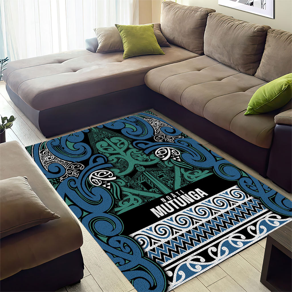 Aotearoa Iwi Ngati Mutunga Area Rug Maori Wharenui House Tribal Pattern LT9 - Polynesian Pride