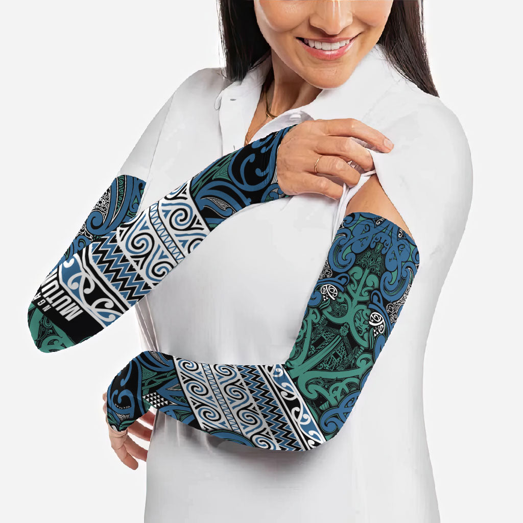 Aotearoa Iwi Ngati Mutunga Arm Sleeves Maori Wharenui House Tribal Pattern LT9 - Polynesian Pride