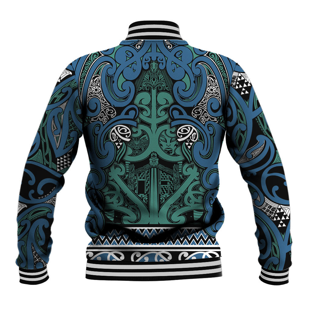 Aotearoa Iwi Ngati Mutunga Baseball Jacket Maori Wharenui House Tribal Pattern LT9 - Polynesian Pride