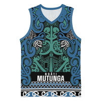 Aotearoa Iwi Ngati Mutunga Basketball Jersey Maori Wharenui House Tribal Pattern LT9 Unisex Ocean Blue - Polynesian Pride