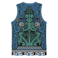 Aotearoa Iwi Ngati Mutunga Basketball Jersey Maori Wharenui House Tribal Pattern LT9 - Polynesian Pride