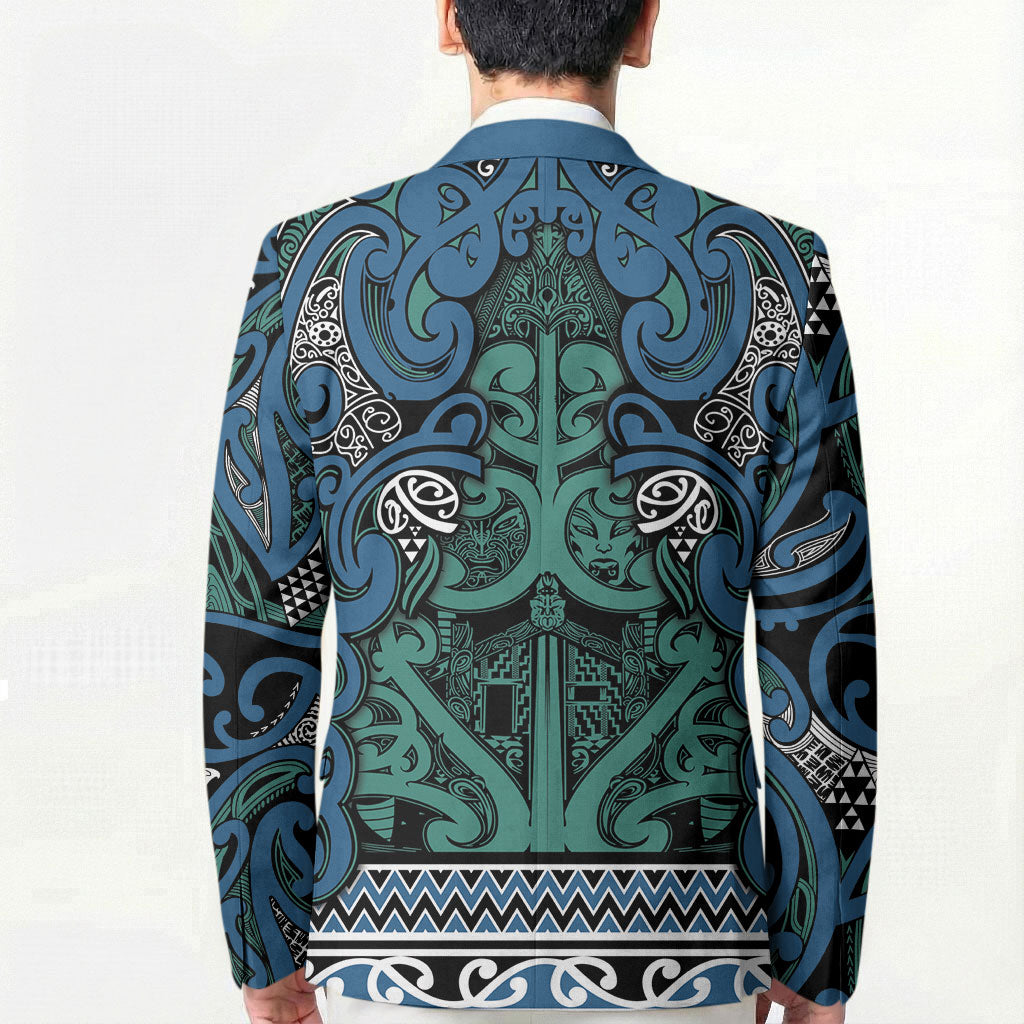 Aotearoa Iwi Ngati Mutunga Blazer Maori Wharenui House Tribal Pattern LT9 - Polynesian Pride