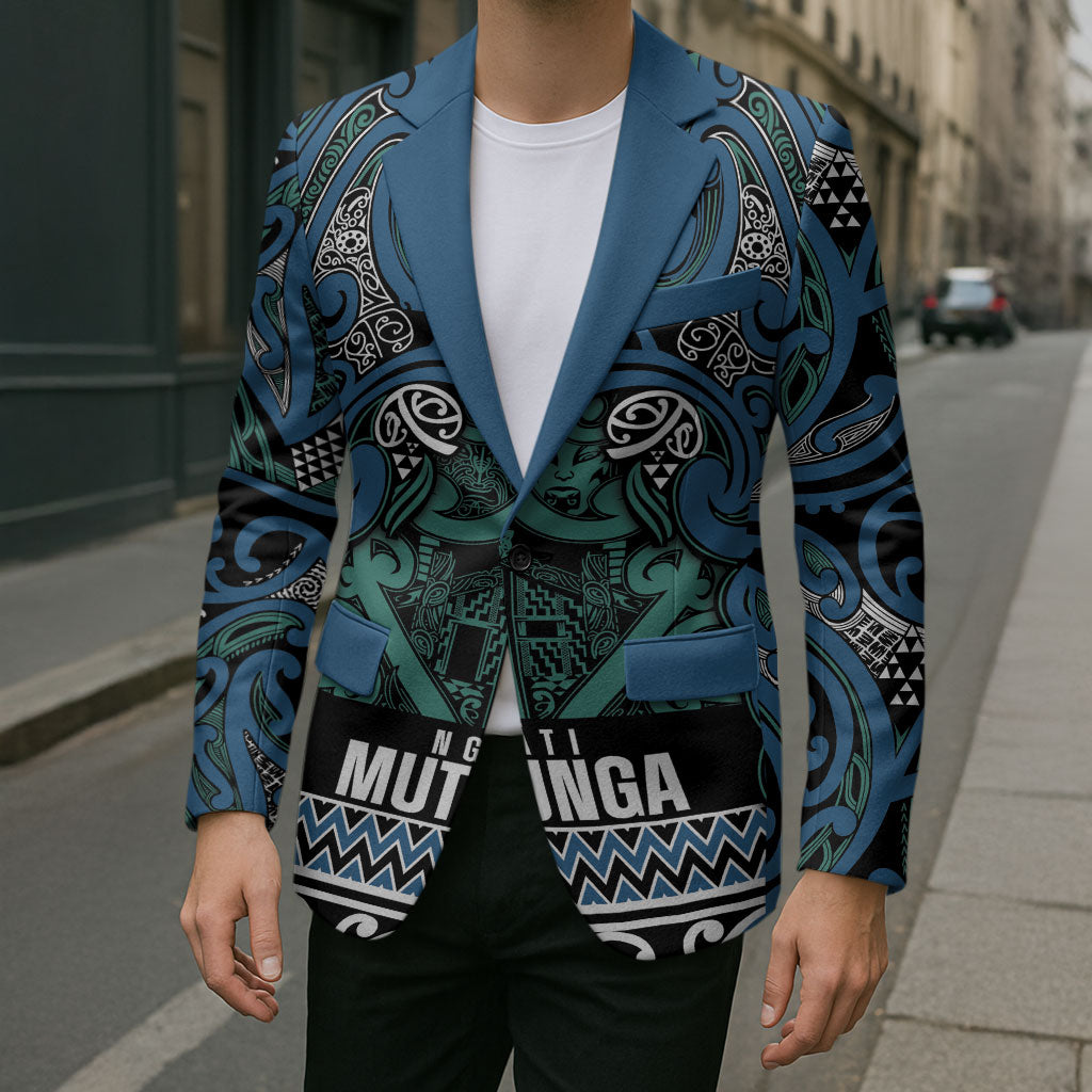 Aotearoa Iwi Ngati Mutunga Blazer Maori Wharenui House Tribal Pattern LT9 - Polynesian Pride