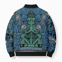 Aotearoa Iwi Ngati Mutunga Bomber Puffer Jacket Maori Wharenui House Tribal Pattern LT9 - Polynesian Pride