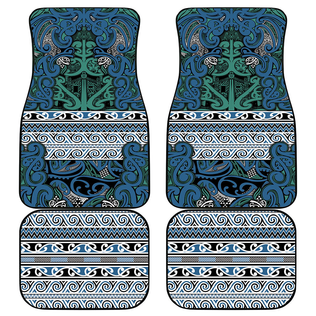 Aotearoa Iwi Ngati Mutunga Car Mats Maori Wharenui House Tribal Pattern LT9 - Polynesian Pride