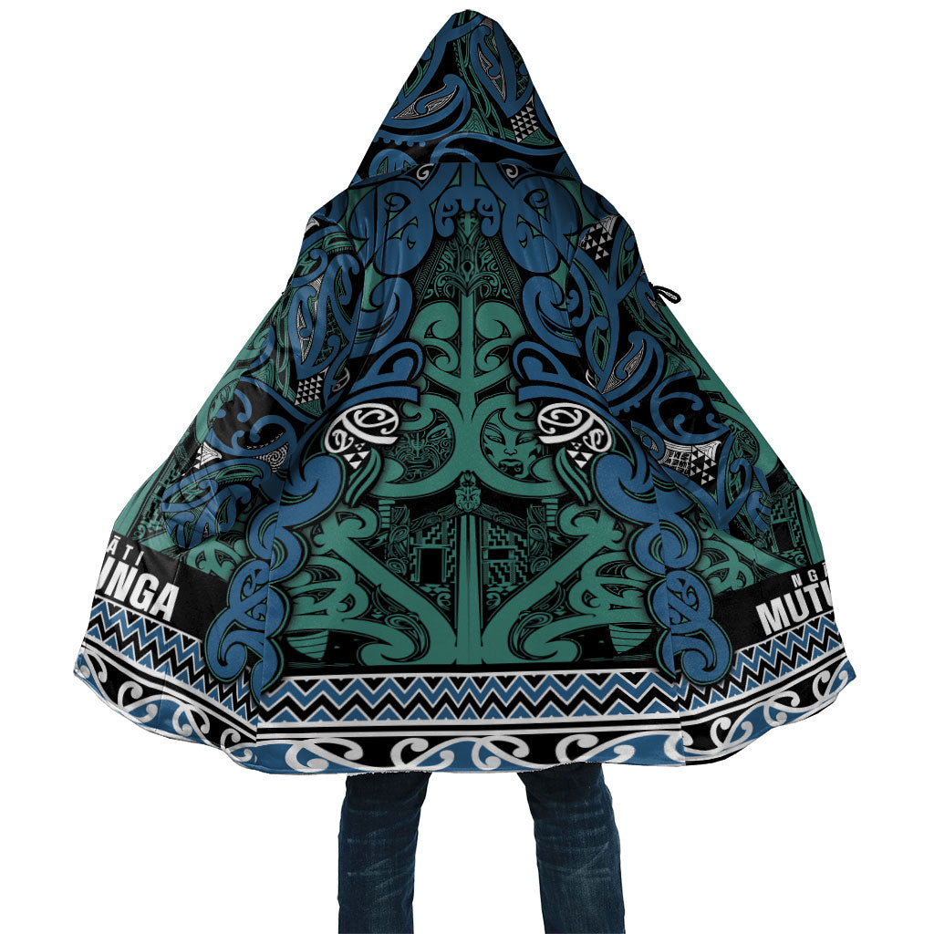 Aotearoa Iwi Ngati Mutunga Cloak Maori Wharenui House Tribal Pattern LT9 Unisex Ocean Blue - Polynesian Pride