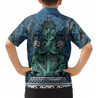 Aotearoa Iwi Ngati Mutunga Kid Hawaiian Shirt Maori Wharenui House Tribal Pattern LT9 - Polynesian Pride