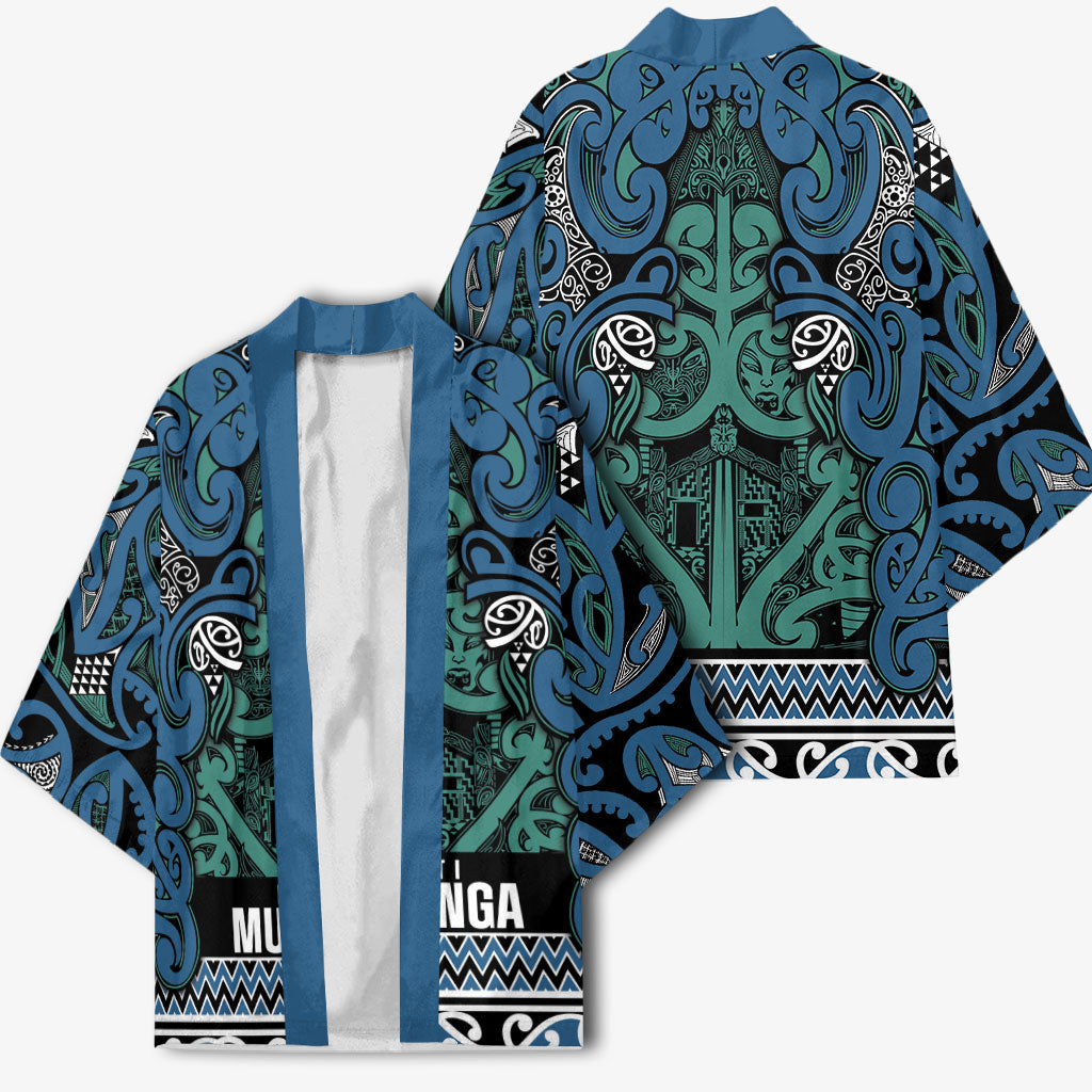 Aotearoa Iwi Ngati Mutunga Kimono Maori Wharenui House Tribal Pattern LT9 - Polynesian Pride