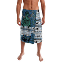 Aotearoa Iwi Ngati Mutunga Lavalava Maori Wharenui House Tribal Pattern LT9 Ocean Blue - Polynesian Pride