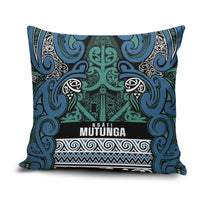 Aotearoa Iwi Ngati Mutunga Pillow Cover Maori Wharenui House Tribal Pattern LT9 Ocean Blue - Polynesian Pride