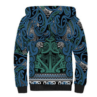 Aotearoa Iwi Ngati Mutunga Sherpa Hoodie Maori Wharenui House Tribal Pattern LT9 - Polynesian Pride