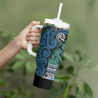 Aotearoa Iwi Ngati Mutunga Tumbler With Handle Maori Wharenui House Tribal Pattern LT9 - Polynesian Pride
