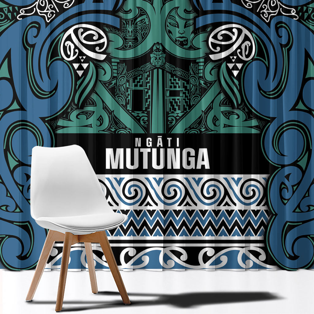 Aotearoa Iwi Ngati Mutunga Window Curtain Maori Wharenui House Tribal Pattern LT9 - Polynesian Pride