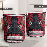 Aotearoa Iwi Te ati Awa Laundry Basket Maori Wharenui House Tribal Pattern LT9 - Polynesian Pride