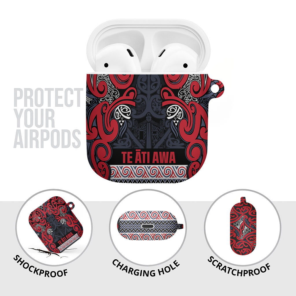 Aotearoa Iwi Te ati Awa AirPods Case Maori Wharenui House Tribal Pattern LT9 - Polynesian Pride