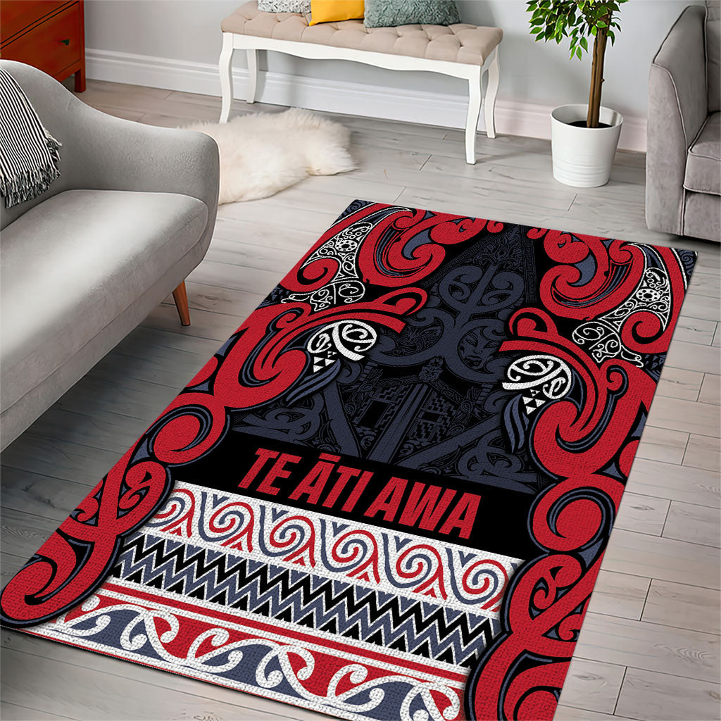 Aotearoa Iwi Te ati Awa Area Rug Maori Wharenui House Tribal Pattern LT9 - Polynesian Pride