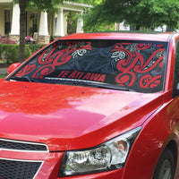 Aotearoa Iwi Te ati Awa Auto Sun Shade Maori Wharenui House Tribal Pattern LT9 - Polynesian Pride
