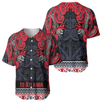 Aotearoa Iwi Te ati Awa Baseball Jersey Maori Wharenui House Tribal Pattern LT9 - Polynesian Pride