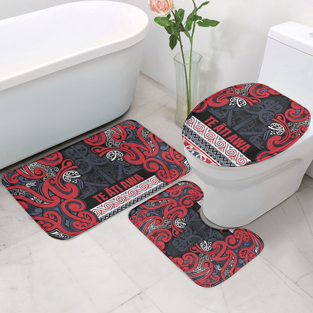 Aotearoa Iwi Te ati Awa Bathroom Set Maori Wharenui House Tribal Pattern LT9 - Polynesian Pride