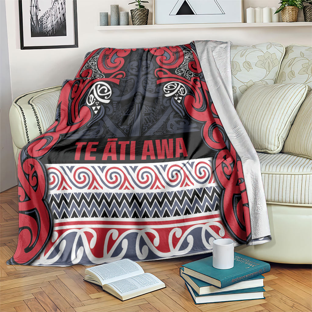 Aotearoa Iwi Te ati Awa Blanket Maori Wharenui House Tribal Pattern LT9 Bright Red - Polynesian Pride