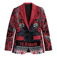 Aotearoa Iwi Te ati Awa Blazer Maori Wharenui House Tribal Pattern LT9 Unisex Bright Red - Polynesian Pride