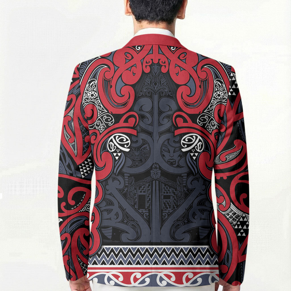 Aotearoa Iwi Te ati Awa Blazer Maori Wharenui House Tribal Pattern LT9 - Polynesian Pride