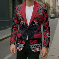 Aotearoa Iwi Te ati Awa Blazer Maori Wharenui House Tribal Pattern LT9 - Polynesian Pride