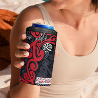 Aotearoa Iwi Te ati Awa 4 in 1 Can Cooler Tumbler Maori Wharenui House Tribal Pattern LT9 - Polynesian Pride